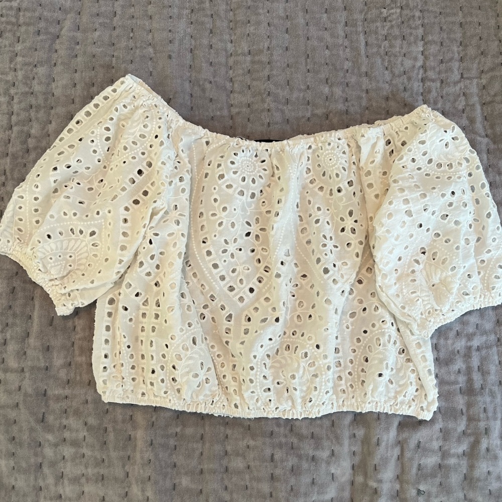 Zara lace off shoulder top